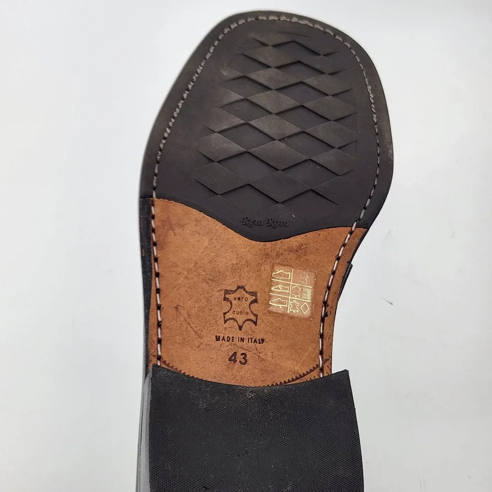 Senso Loafers Mens EU 43‎ US 10 Black Patent Leather Slip On Shoes Italy